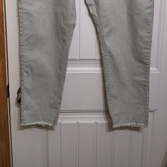 Frankie & Stella Plus Size High Rise Cropped Skinny Jeans 22W Pistachio Green - Picture 7 of 16